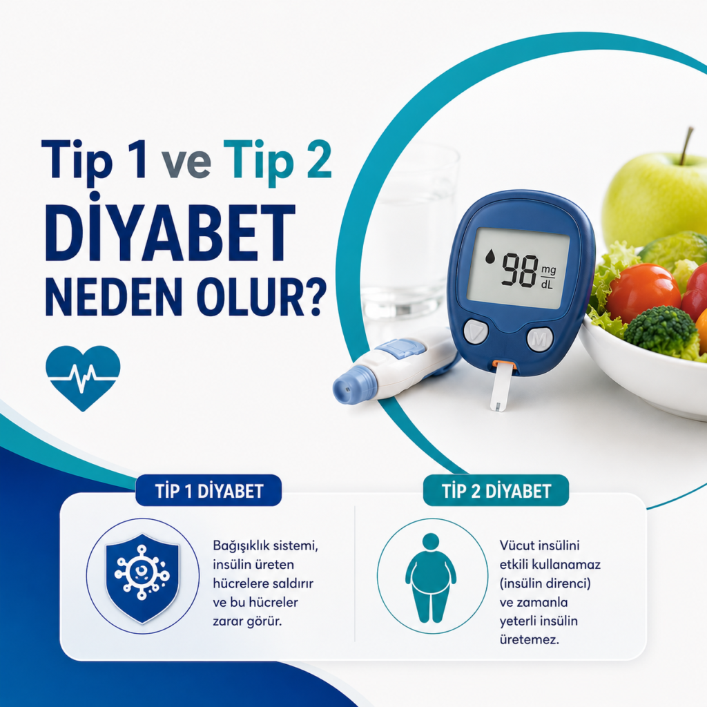 Ana Sayfa Tip 1 ve Tip 2 Diyabet Neden Olur?